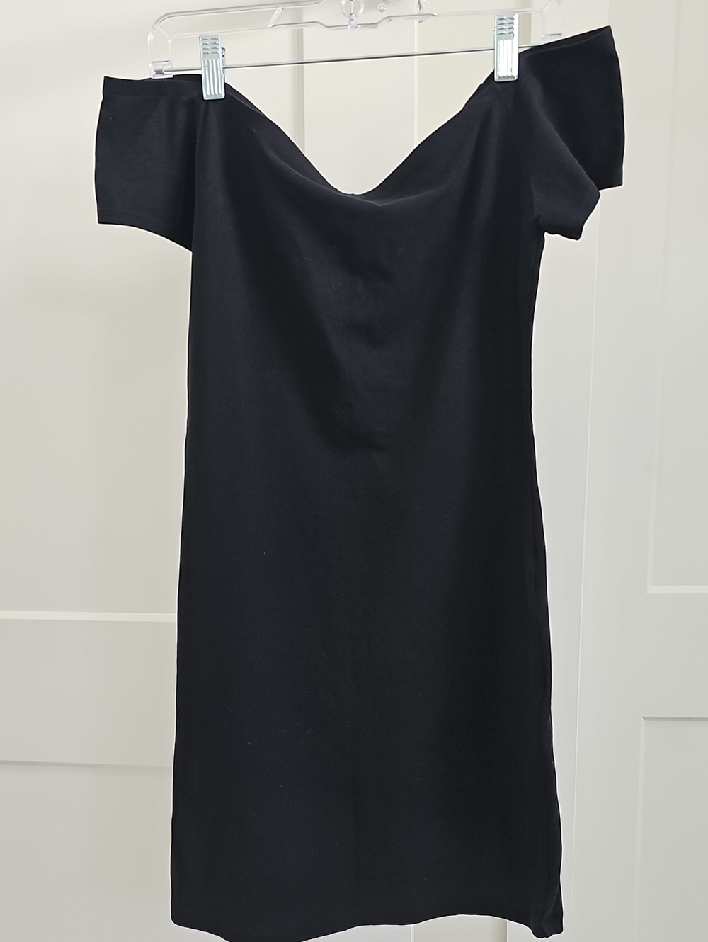 Express Black Off Shoulders Cocktail Dress